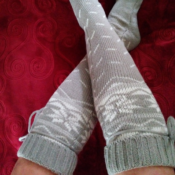 NEW Long Knit Knee High Boot Socks - Picture 3 of 3